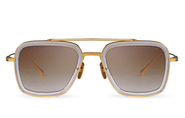 Gafas de sol estilo aviador Dita Flight 006 L en dorado transparente