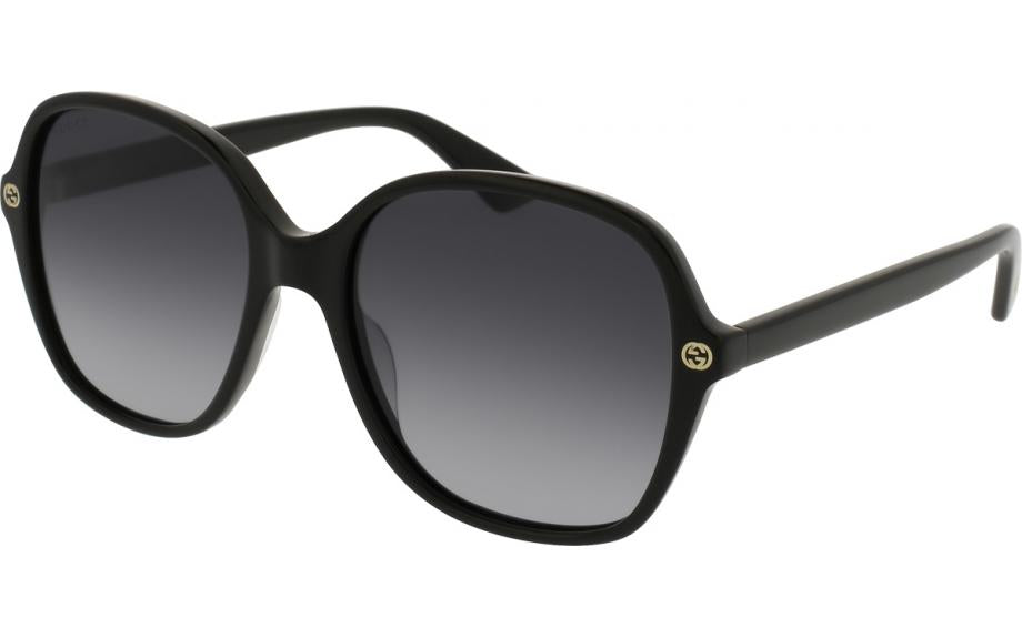 Gucci GG0092S Gafas de sol negras con logo rectangular redondeado 
