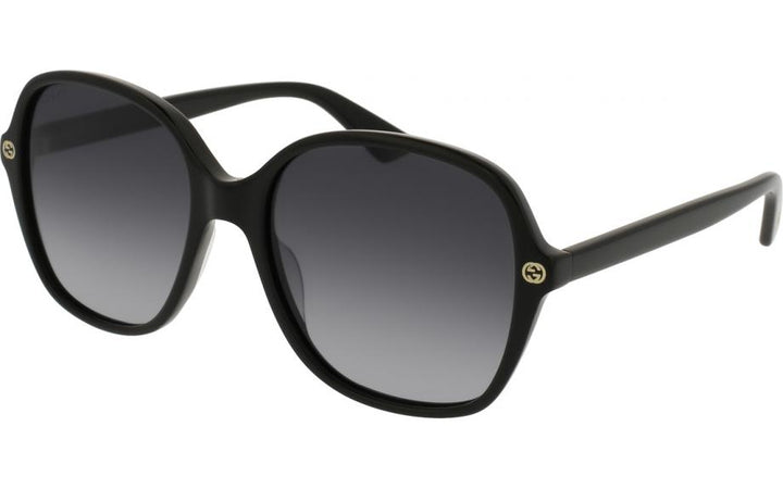 Gucci GG0092S Gafas de sol negras con logo rectangular redondeado 