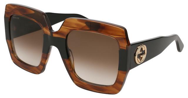 Gucci GG0178S Oversized Square Sunglasses in Brown