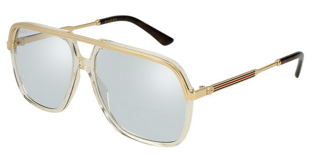 Gucci GG0200S Aviator Sunglasses in Transparent Blue