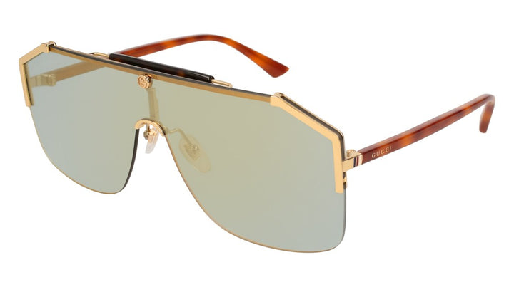 Gucci GG0291S Oversized Rimless Mirrored Sunglasses in Bronze