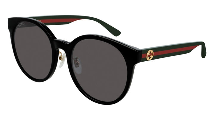 Gucci GG0416SK Round Logo Leg Black Sunglasses