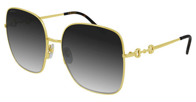Gucci GG0879S Square Horsebit Sunglasses in Grey Lens