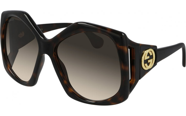 Gafas de sol marrones extragrandes Gucci GG0875S 