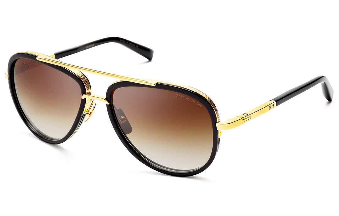 Dita Mach Two B Aviator Sunglasses in Black Gold