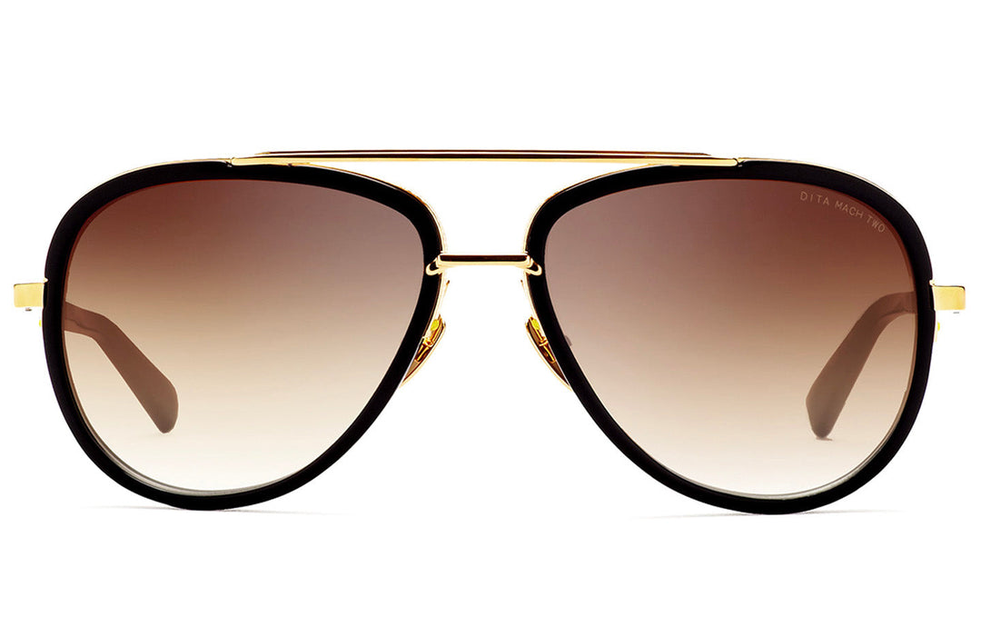 Dita Mach Two B Aviator Sunglasses in Black Gold