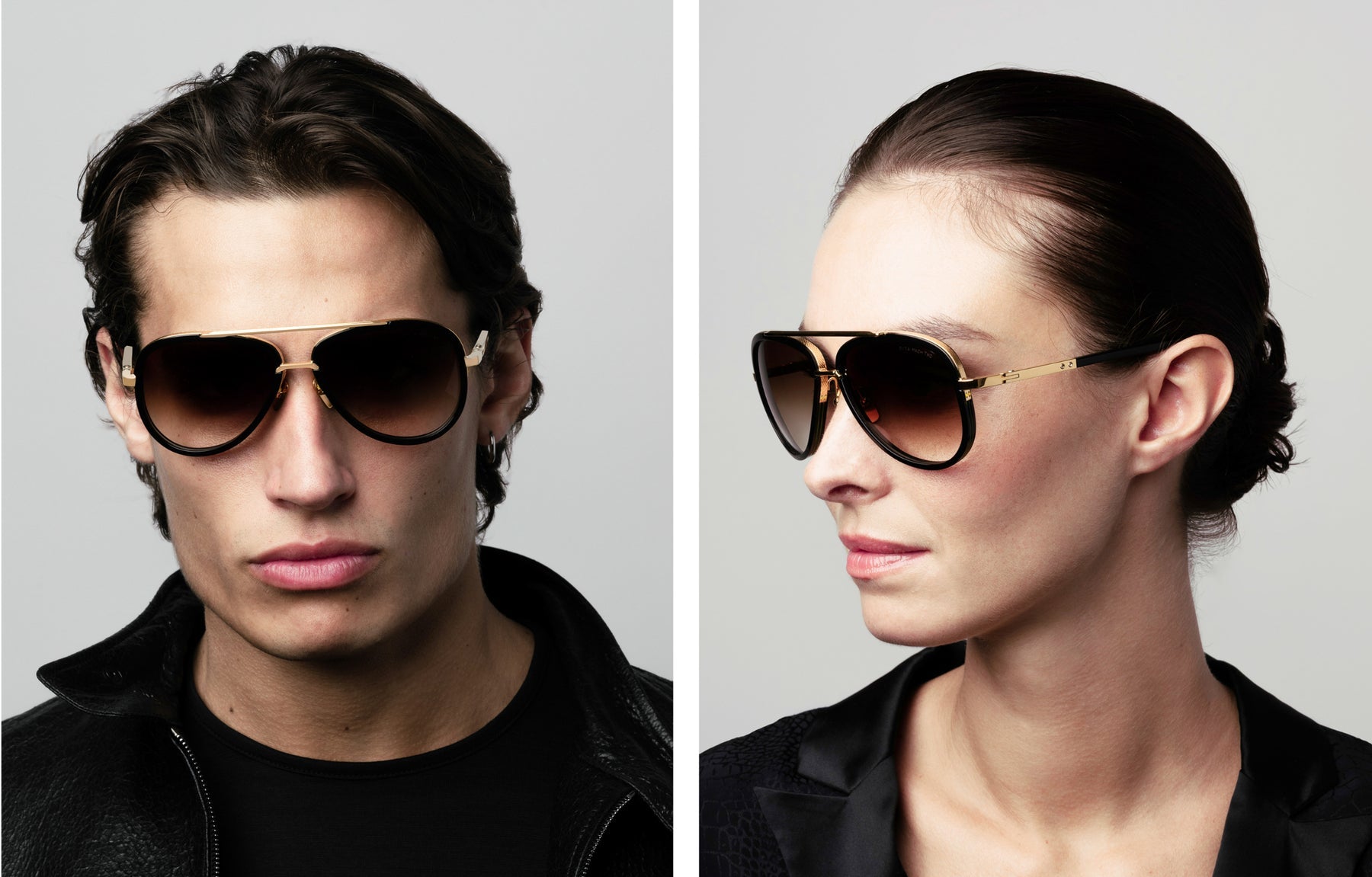 Dita Mach-Two 18kt Gold Titanium Sunglasses