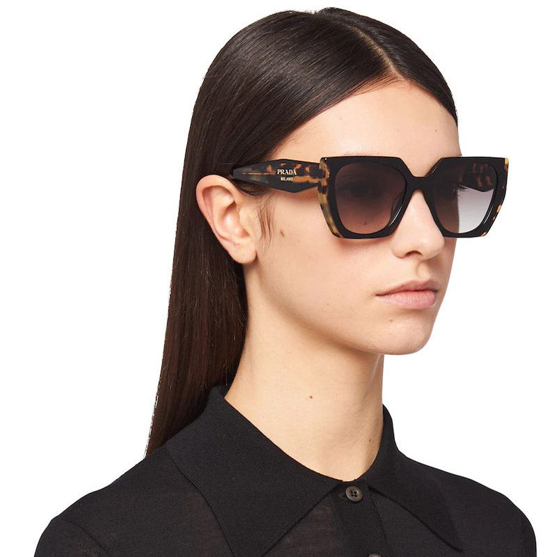 Prada PR15WS Oversized Sunglasses in Black Havana