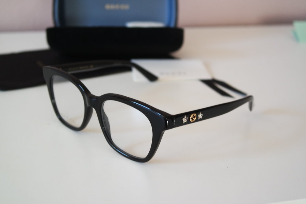 Gucci GG0349O Crystal Star Leg Eyeglasses Frames in Black