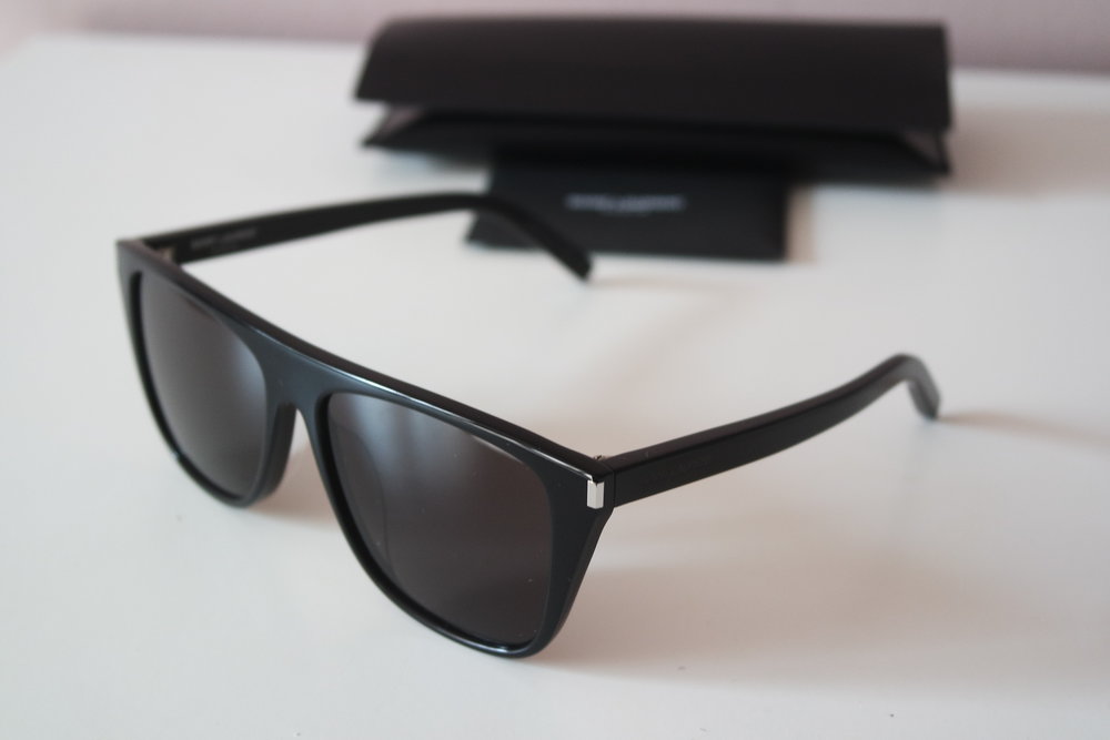 Saint Laurent SL1/F 001 Black Sunglasses