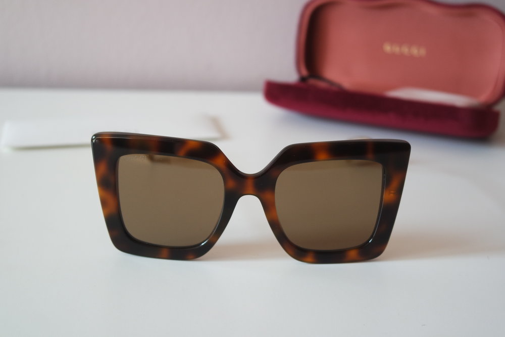 Gucci GG0435S Oversized Square Sunglasses in Brown