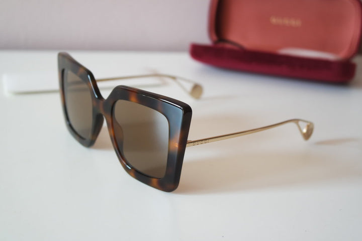 Gucci GG0435S Oversized Square Sunglasses in Brown