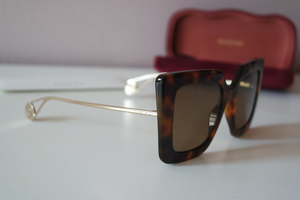 Gucci GG0435S Oversized Square Sunglasses in Brown