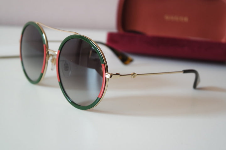 Gucci GG0061S Round Sunglasses in Green/Red