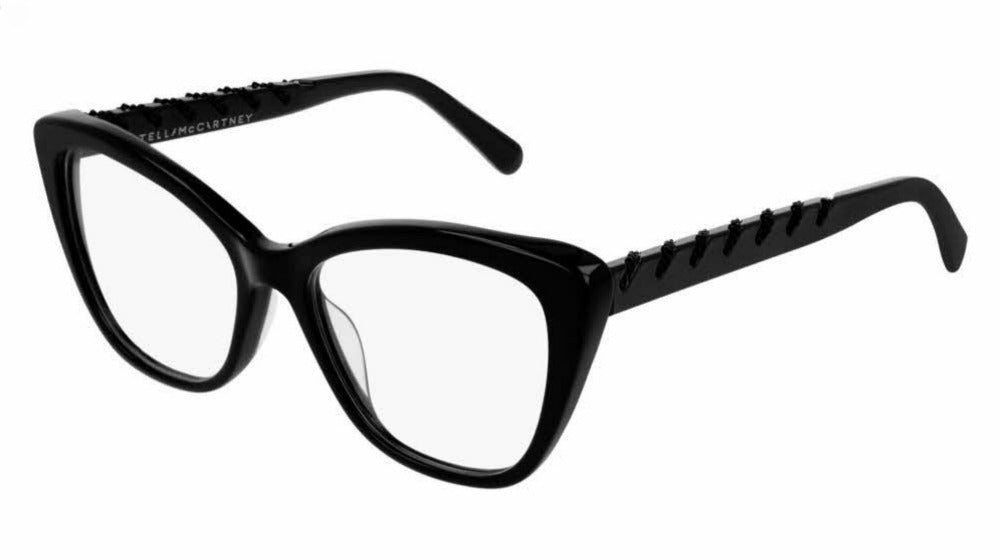 Stella McCartney SC0164O Full Black Cat Eye Chain Eyeglasses Frames