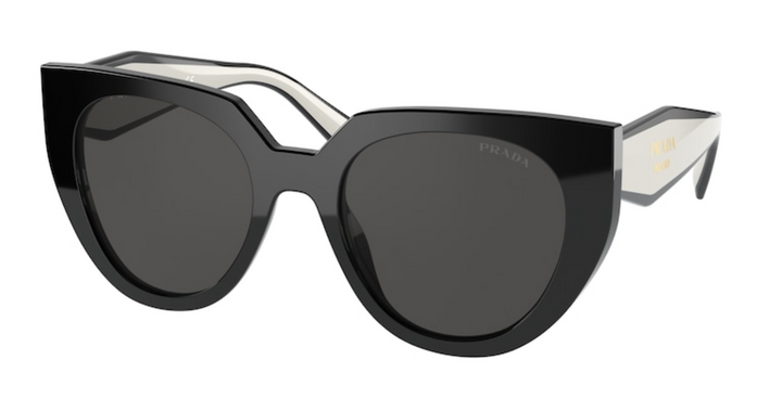 Gafas de sol extragrandes Prada PR14WS en negro blanco