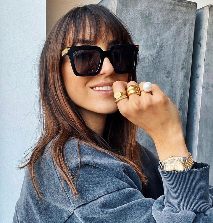 Bottega Veneta BV1005S Gafas de sol cuadradas negras