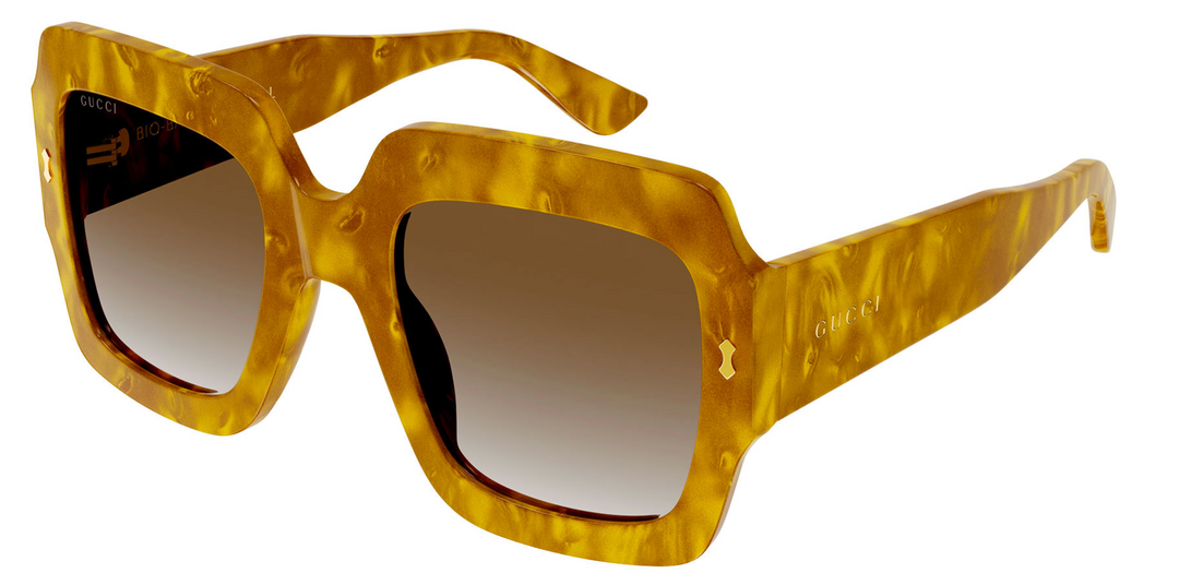 Gucci GG1111S Oversized Square Sunglasses in Marigold