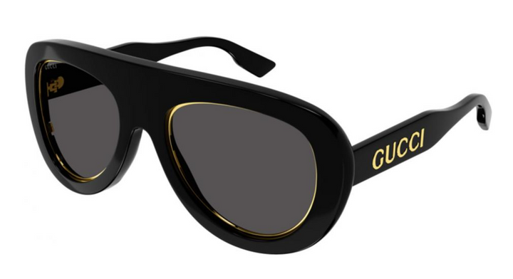 Gucci GG1152S Black Gold Navigator Sunglasses