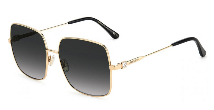 Jimmy Choo Lili Square Sunglasses in Gold Metal