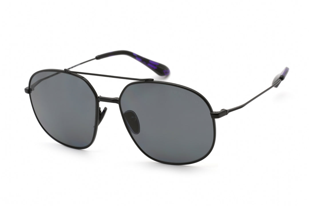 Prada PR51YS Polarized Metal Sunglasses in Black