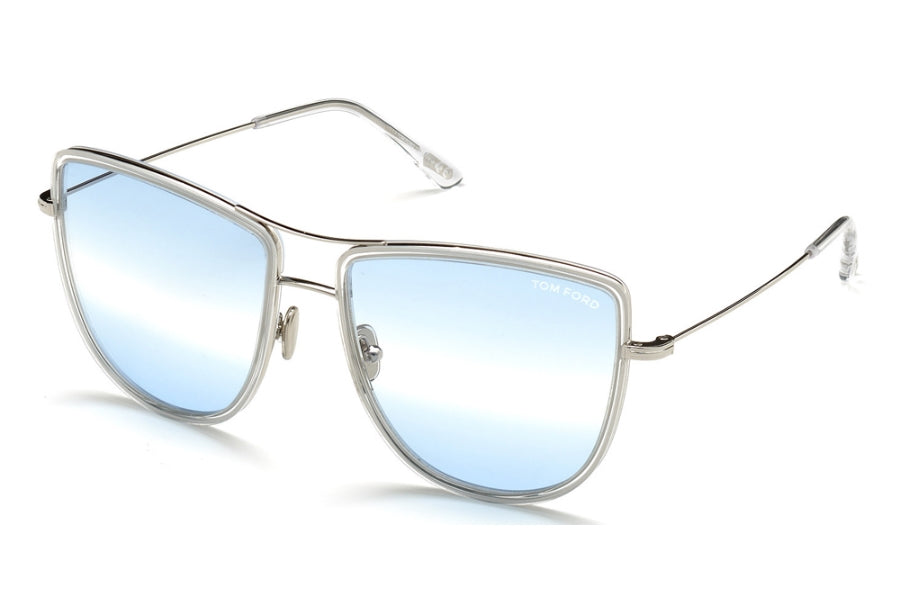 Tom Ford Tina TF0759 Blue Oversized Sunglasses