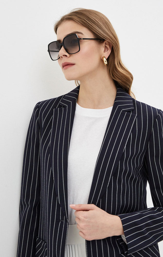 Gucci GG0544S Oversized Black Square Sunglasses