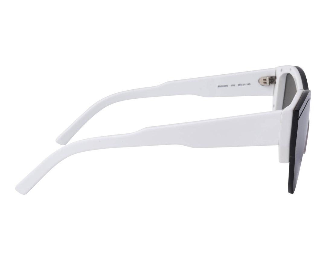 Balenciaga BB0004S Shield Mirrored Sunglasses in Silver