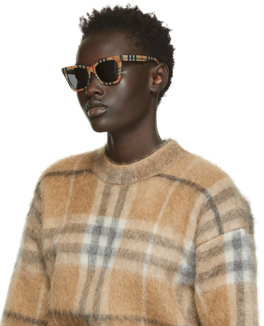 Burberry BE4346 Elsa Cat Eye Check Print | Designer Daydream