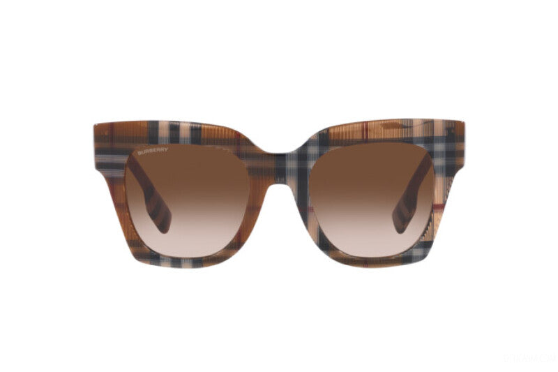 Burberry BE4364 Kitty Square Check Print Sunglasses