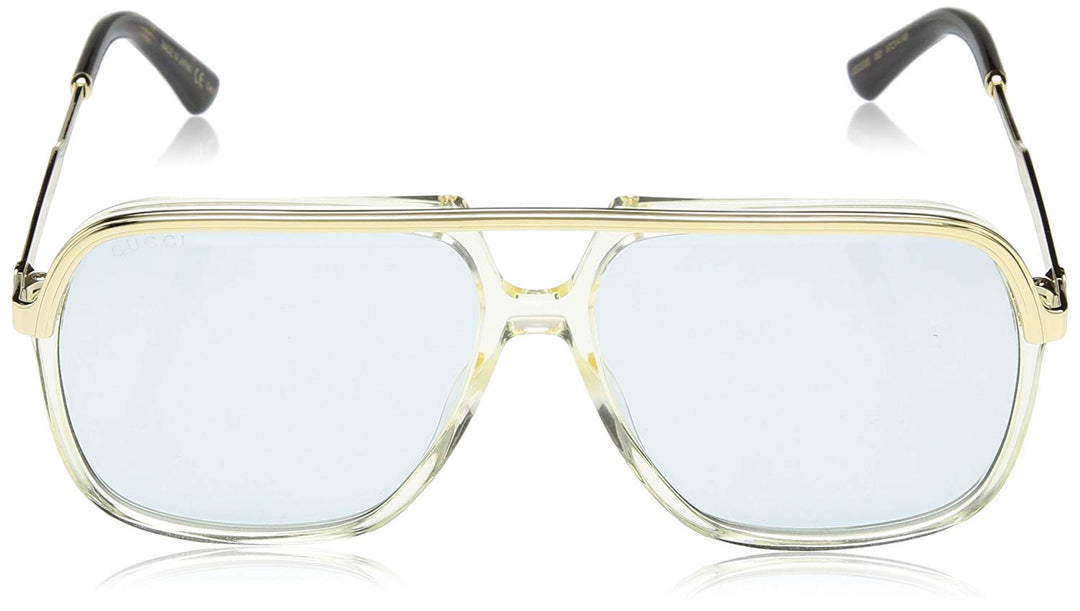 Gucci GG0200S Aviator Sunglasses in Transparent Blue
