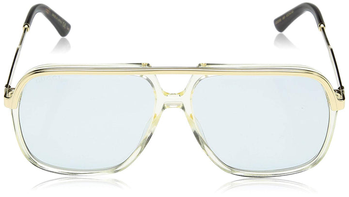 Gucci GG0200S Aviator Sunglasses in Transparent Blue