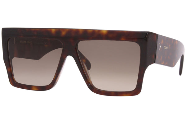 Celine CL40092I Havana Brown Flat Top Sunglasses – Designer 