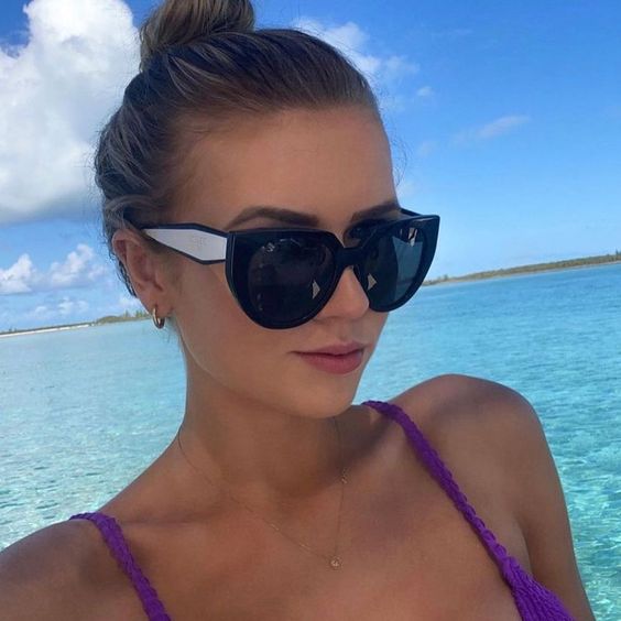 Prada PR14WS Oversized Sunglasses in Black White – Designer Daydream