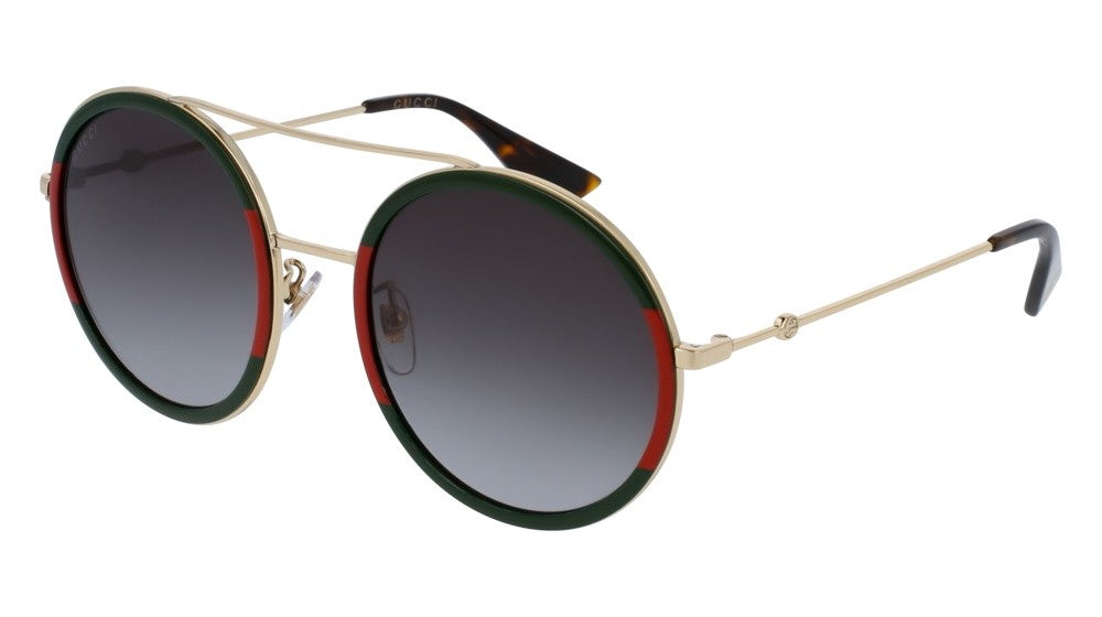Gucci GG0061S Round Sunglasses in Green/Red – Designer Daydream