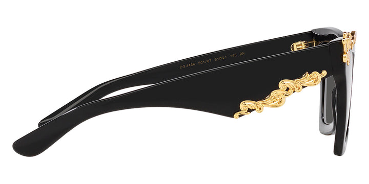 Dolce & Gabbana DG4434 Black Baroque Sunglasses