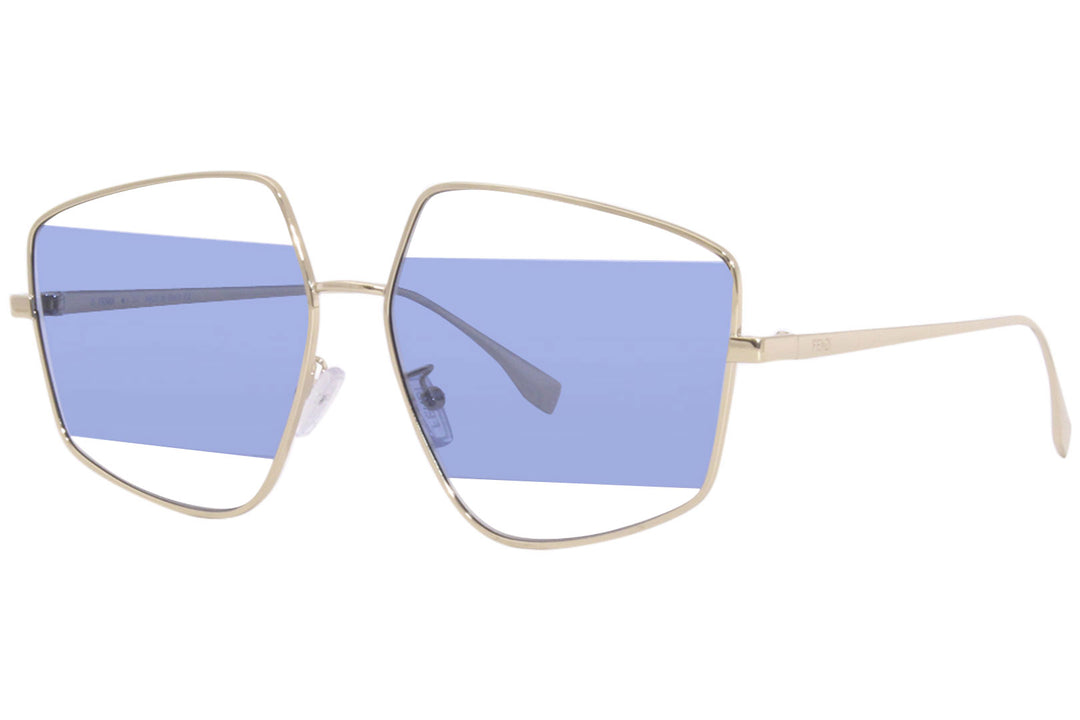 Fendi FE40016U Clear Metal Sunglasses