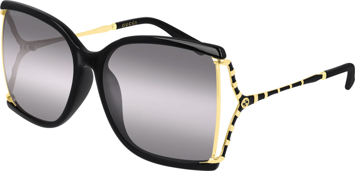Gafas de sol cuadradas extragrandes con recorte en negro GG0592SK de Gucci 