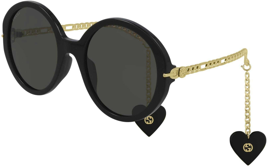 Gucci GG0726S Heart Earring Chain Oversized Sunglasses