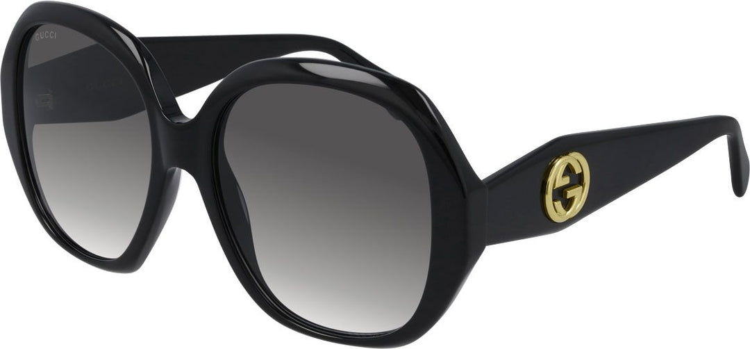 Gucci GG0796S Oversized Rounded Sunglasses in Black