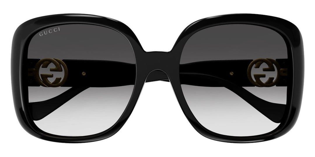 Gucci GG1029S Gafas de sol cuadradas negras extragrandes 