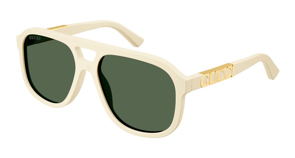 Gucci GG1188S Ivory Gold Aviator Sunglasses