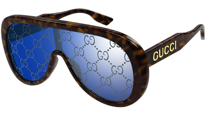 Gucci GG1370S Mirrored Brown Mask Sunglasses