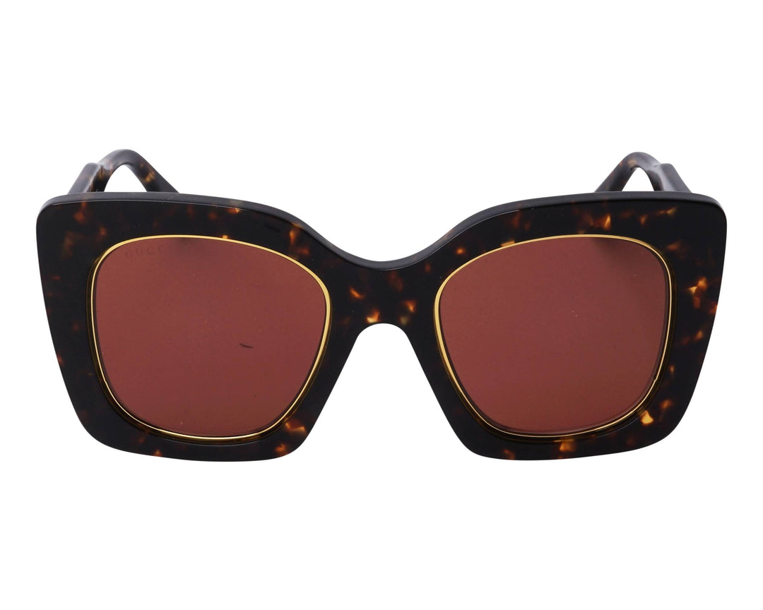 Gucci GG1151S Brown Gold Oversized Sunglasses