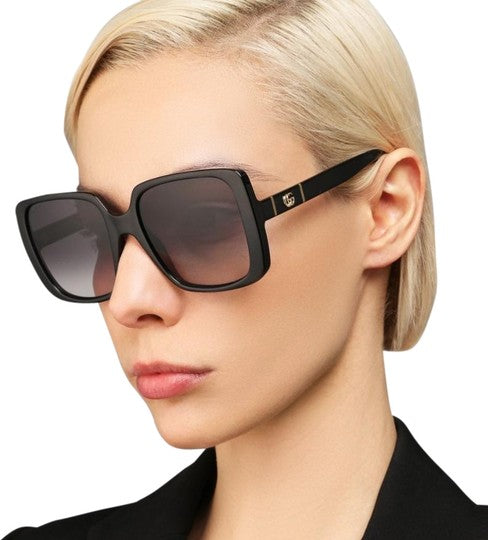 Gucci GG0632S Rectangular Marmont Logo Sunglasses in Black