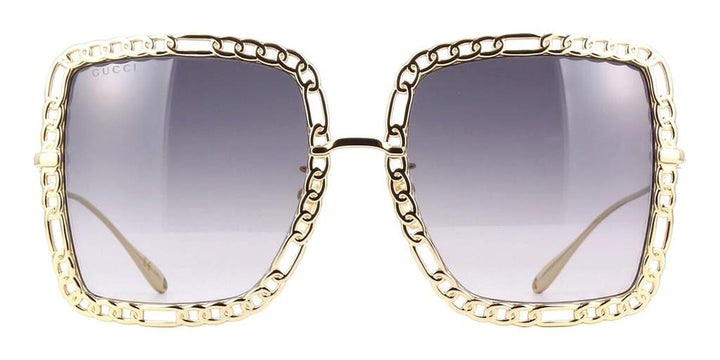 Gafas de sol cuadradas extragrandes con collar de cadena Gucci GG1033S 