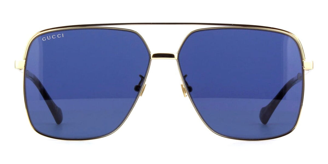 Gafas de sol estilo piloto extragrandes Navigator con lentes azules Gucci GG1099SA