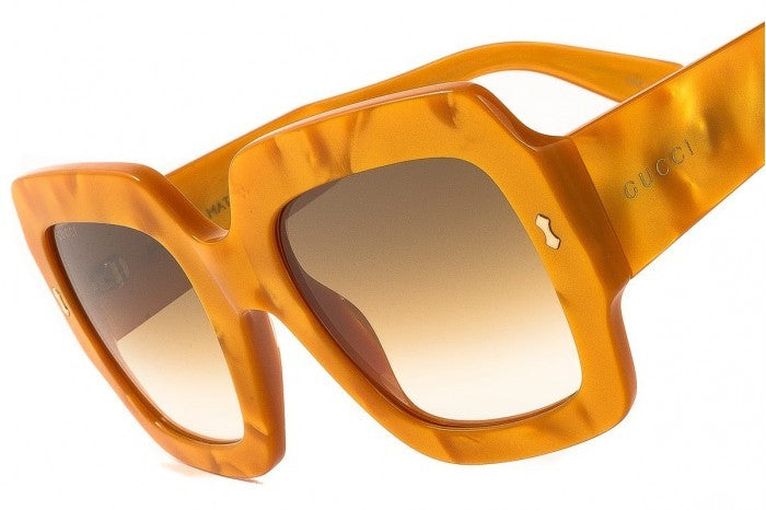 Gucci GG1111S Oversized Square Sunglasses in Marigold