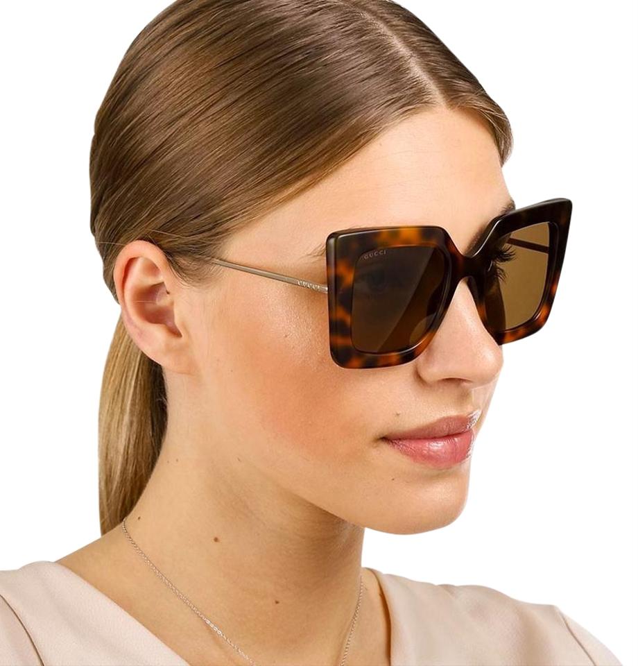 Gucci GG0435S Oversized Square Sunglasses in Brown